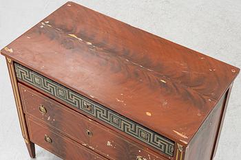 A late Gustavian commode from J. N. Asplinds workshop in Falun (1785-1820).