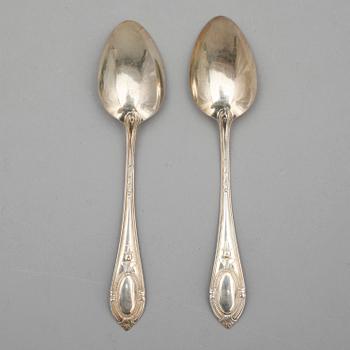 PARTI SILVER, 45 delar, bl.a. CG Hallberg, Stockholm, 1932. Vikt ca 880 gram.