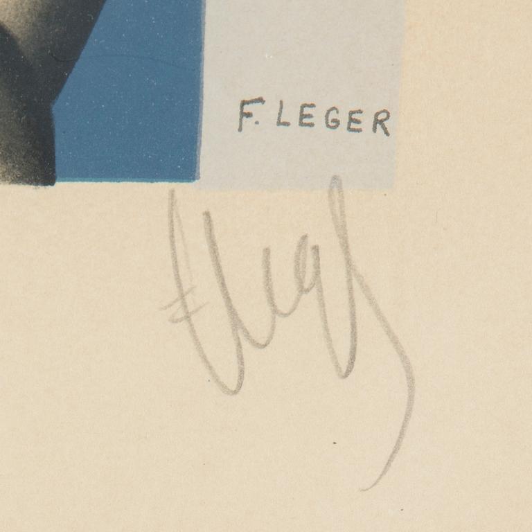 FERNAND LÉGER, (efter), färglitografi, signerad och numrerad 34/350, utgiven av Galerie Louis Carré, Paris, 1953.