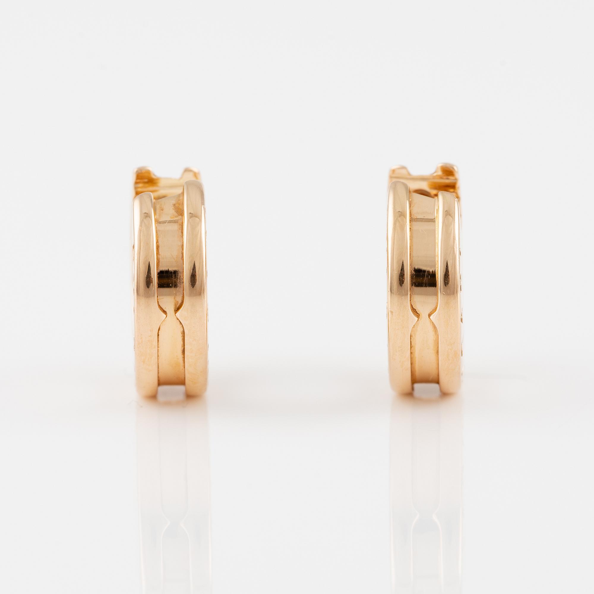 Bulgari ett par örhängen B. Zero1 18K roséguld.