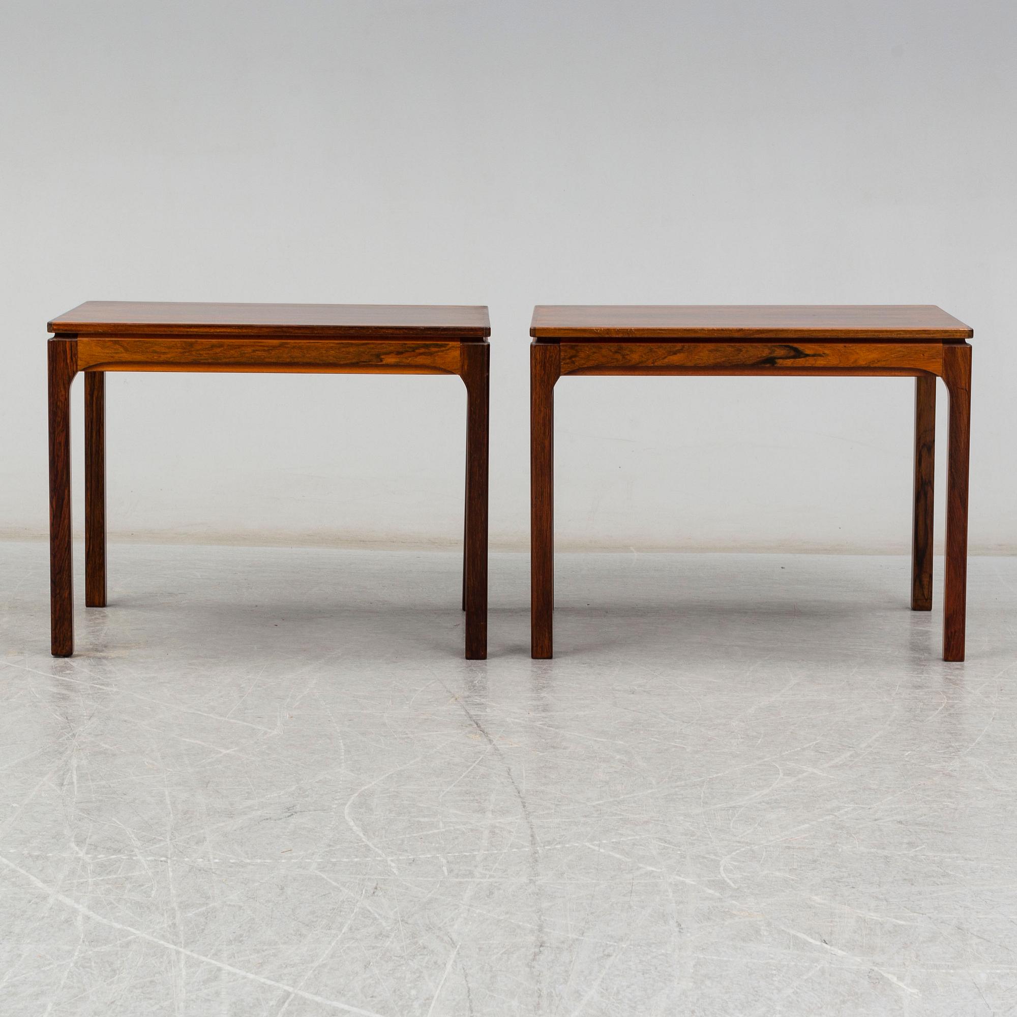 A pair of rosewood sidetables from Svensk Möbelindustri SMI, 1960's.