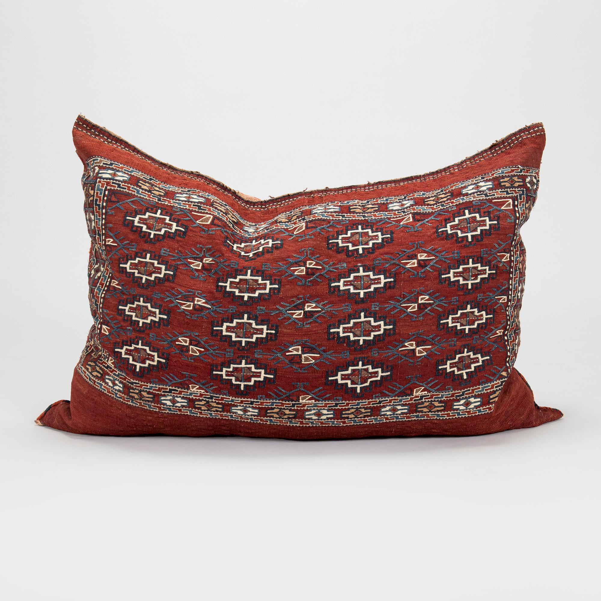A Turkmen Yomud cushion/ bag front, presumably antique.