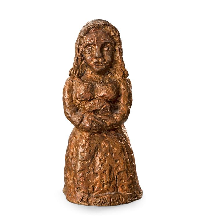 ALPO JAAKOLA, pronssiveistos, signeerattu ja päivätty -81.