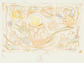 Claes Oldenburg, etching and aquatint, signed, numbered 41/50, and dated 1976.