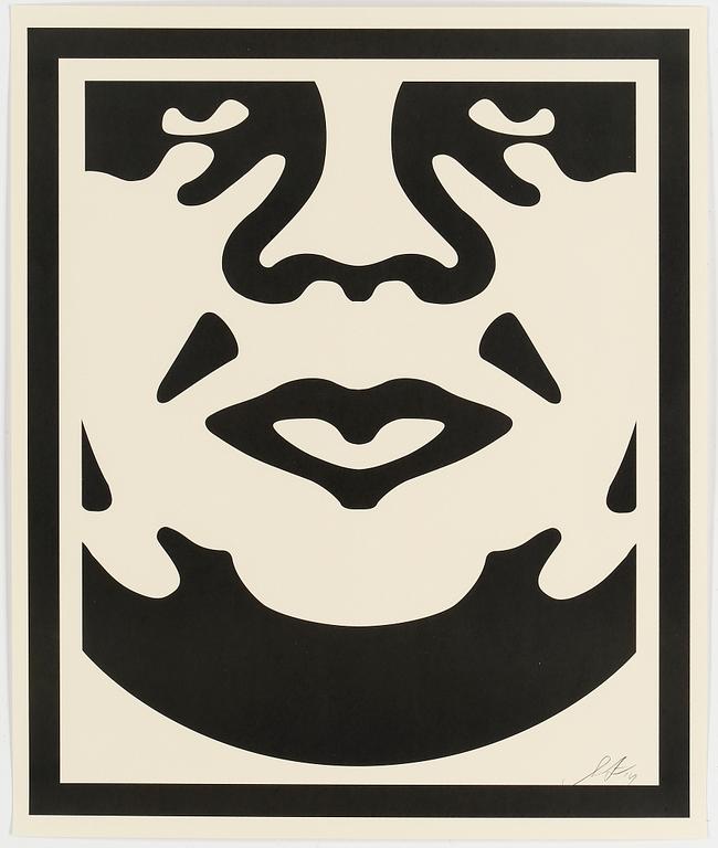 SHEPARD "OBEY" FAIREY, grafiska blad, 3 st, signerade och daterade -14.