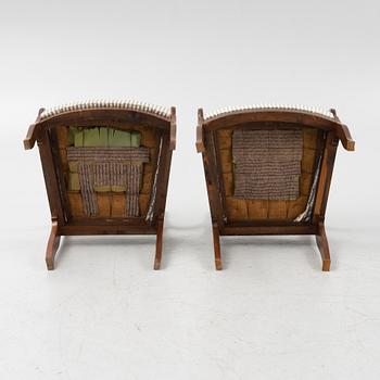 Stolar, ett par, empirestil, omkring år 1900.