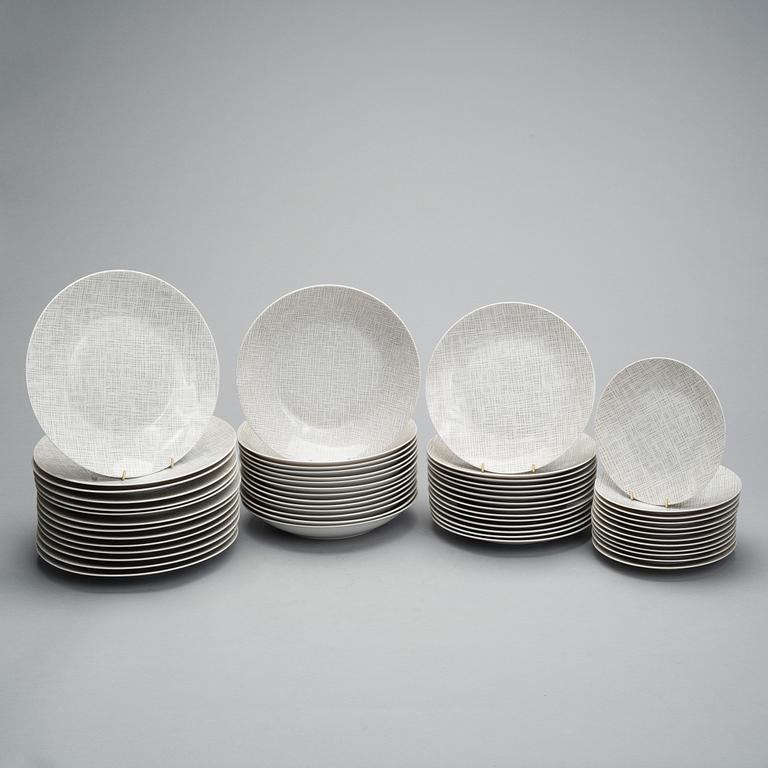 MATSERVIS, 78 delar, porslin, " Form 2000", Richard S. Latham & Raymond Loewy, Rosenthal 1900-talets mitt.