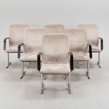 YRJÖ KUKKAPURO, six 'Fysio' chairs from Avarte, Finland, late 20th Century.