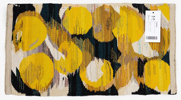 Barbro Sprinchorn, a textile, 'Tamburin', tapestry variant, c. 55 x 29 cm, signed S.