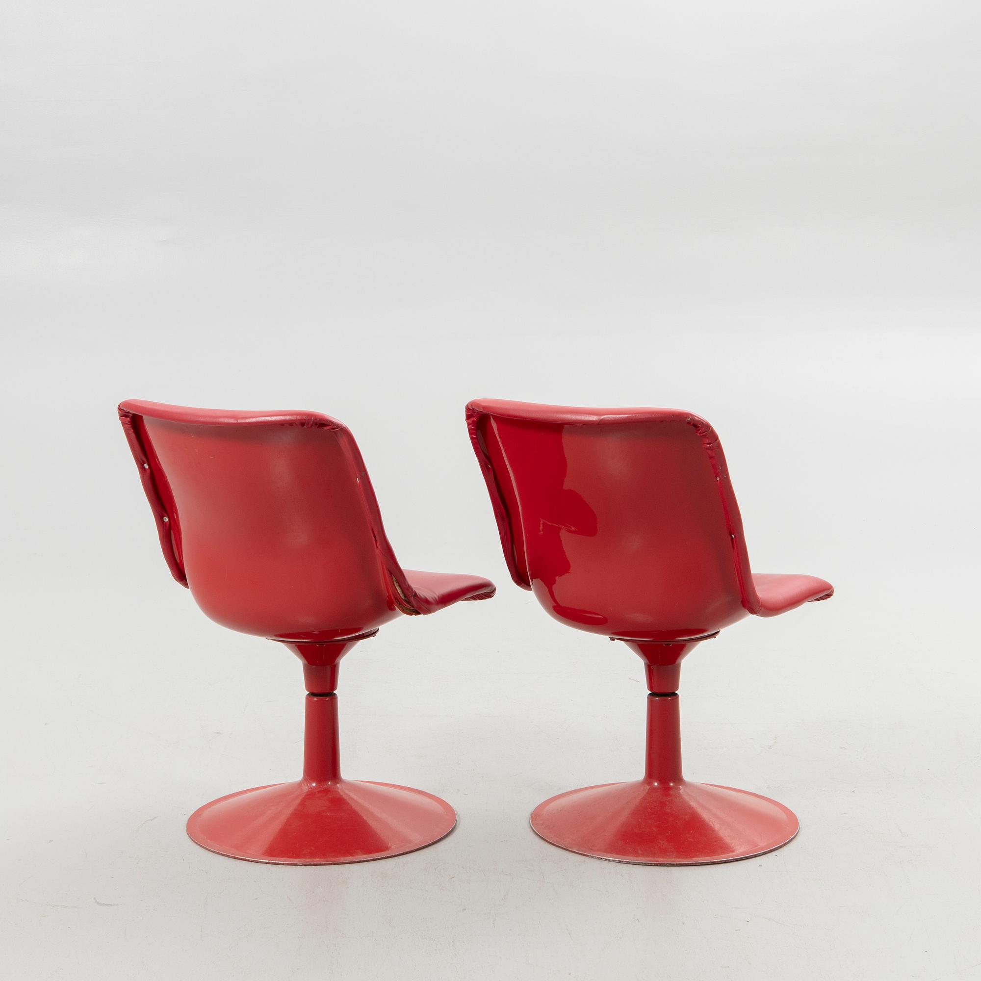 Yrjö Kukkapuro, bord och stolar, 4 st, "Saturnus", Haimi, Finland, 1970-tal.