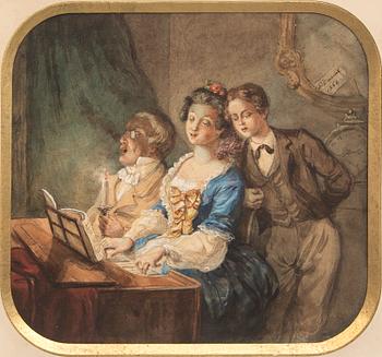 Fritz von Dardel, watercolor, signed and dated 1864.