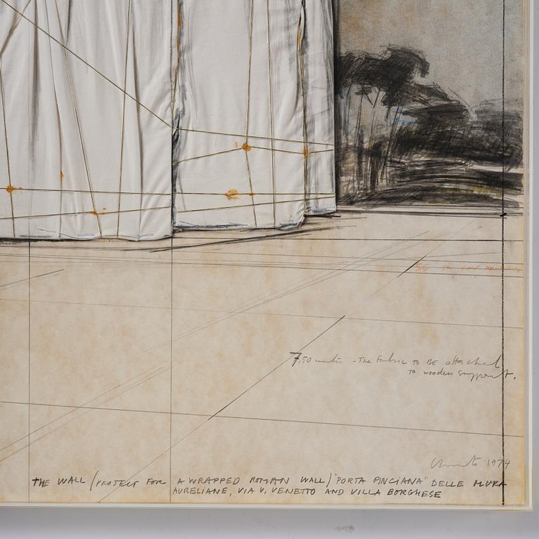 Christo Vladimirov Javacheff, "The Wall / Project for a Wrapped Roman Wall".