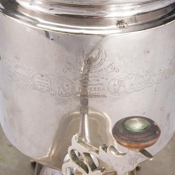 SAMOVAR, förnicklad mässing, Tula, Ryssland 1800-talets slut.