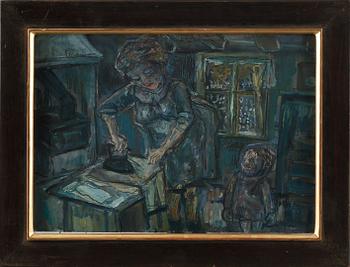 OLLE NORDBERG, olja på pannå, signerad samt daterad 72.