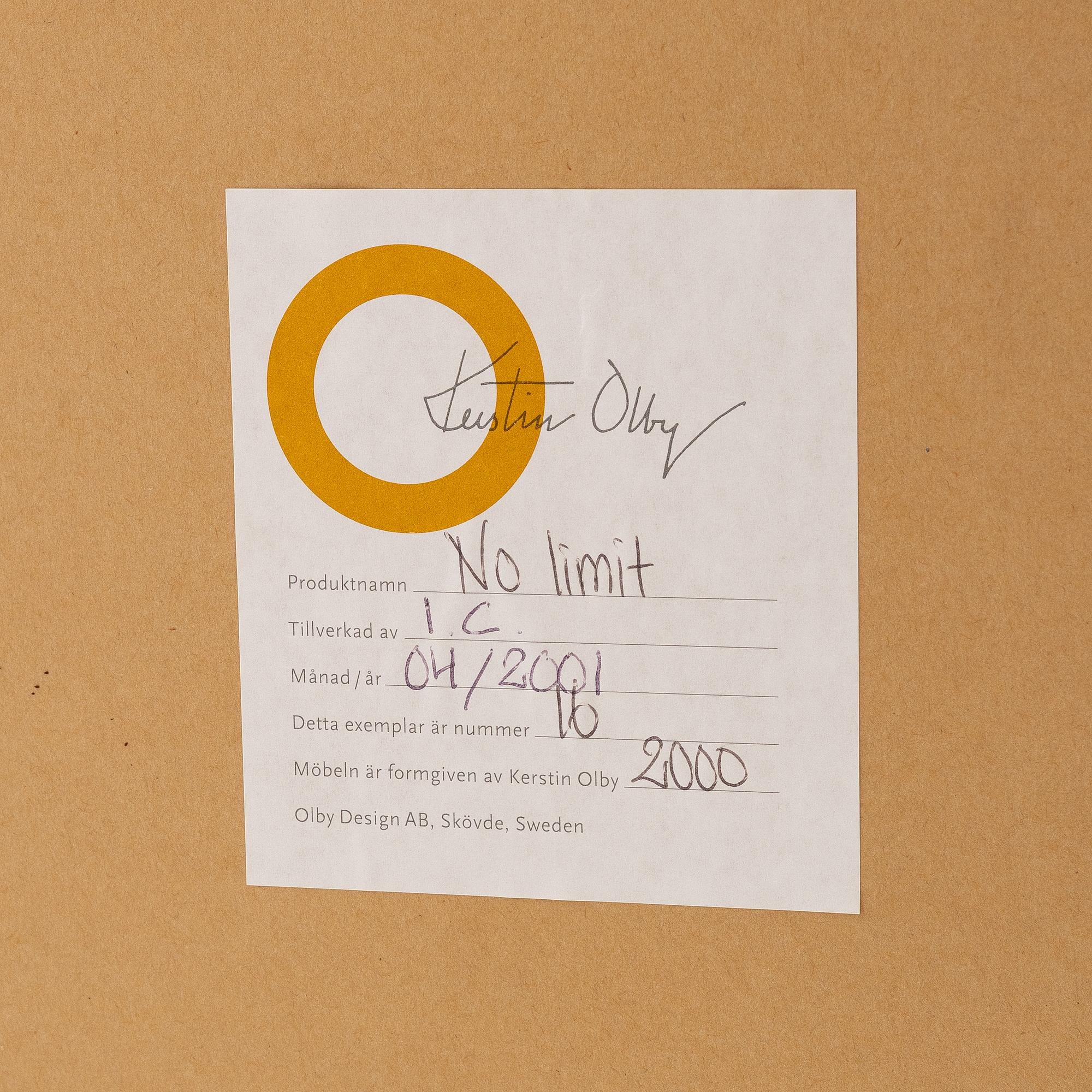Kerstin Olby, A 'No Limit' dining set, Olby design, Sweden, 21st century. (5 pieces).