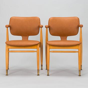 Ilmari Tapiovaara, A pair of mid-20th century 'Domus Lux' armchairs for Lukkiseppo.