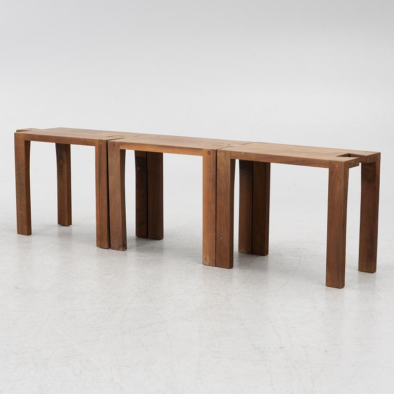 Thomas Sandell, three "Bröllopspallen" stools, Asplund, 21st century.