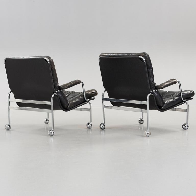 Bruno Mathsson, a pair of 'Karin' easy chairs, DUX, Sweden.