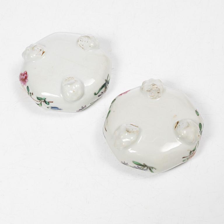 Parti Famille Rose-porslin, 5 delar, kina, Qianlong (1736-95).