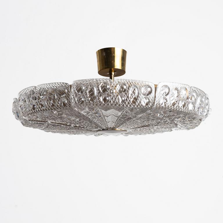 Carl Fagerlund, ceiling lamp, Orrefors, second half of the 20th century.