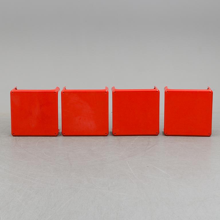 VICO MAGISTRETTI, bord, 4 stycken, "Demetrio 45", Artemide, Milano, Italien, 1900-talets senare del.