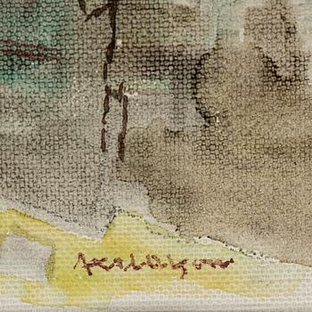 AXEL OLSON, oil on canvas, signed.