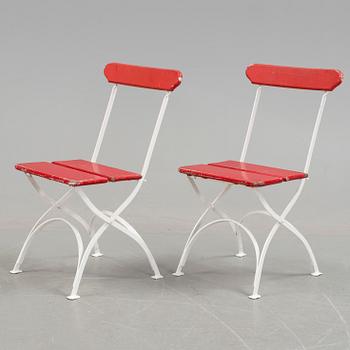 A set of six Grythyttan garden chairs, second half of the 20th Century.