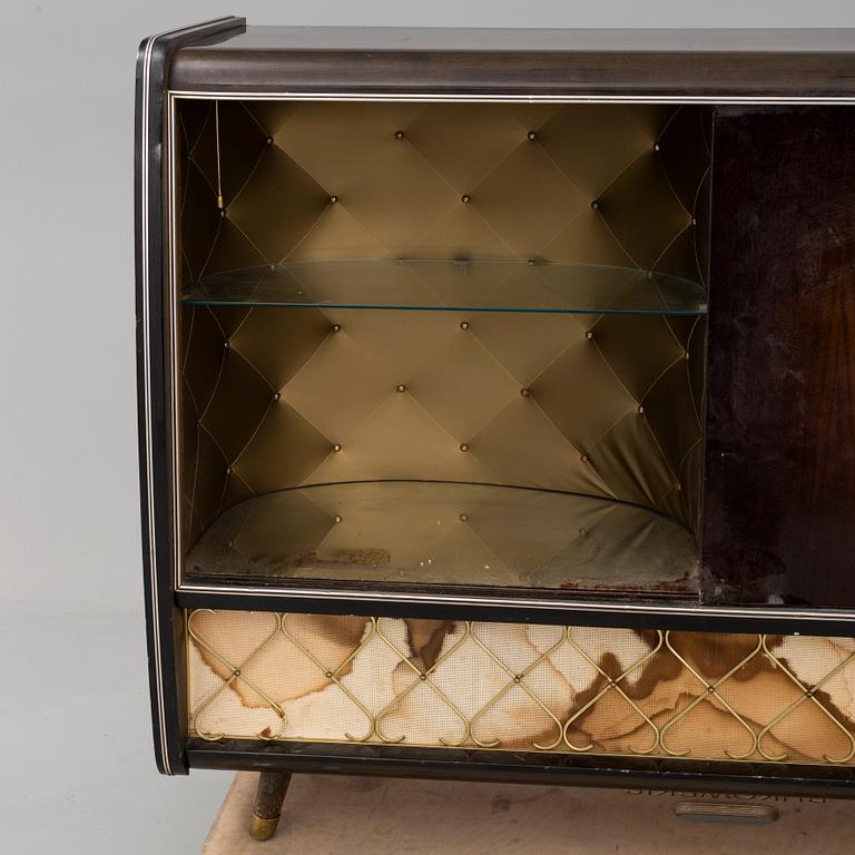 A BAR AND RADIOCABINET, mid 1900s, Blaupunkt, Germany.