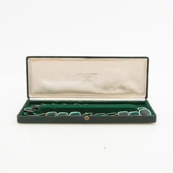 Atelier Borgila, necklace, silver with enamel, Stockholm, 1958.