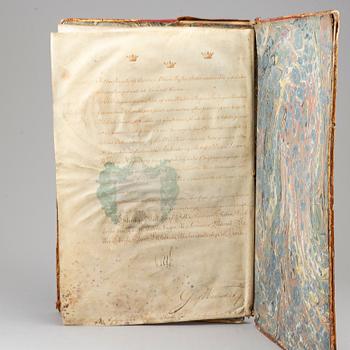 SKÖLDEBREV,  för adliga ätten von Haselberg (ointr).