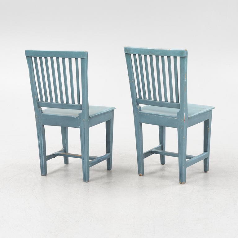 A set of eight painted chairs, 18th/19th Century.