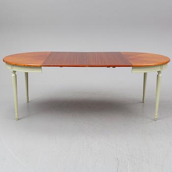 A Gustavian style dinner table, second half of the twentieth century.