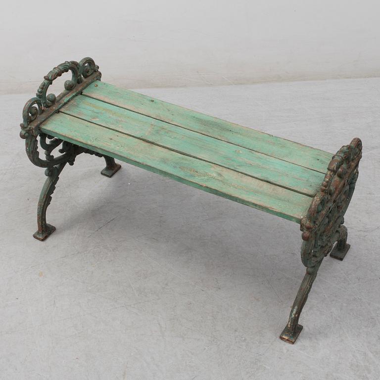 GARDEN BENCH, cast iron, ca 1900.