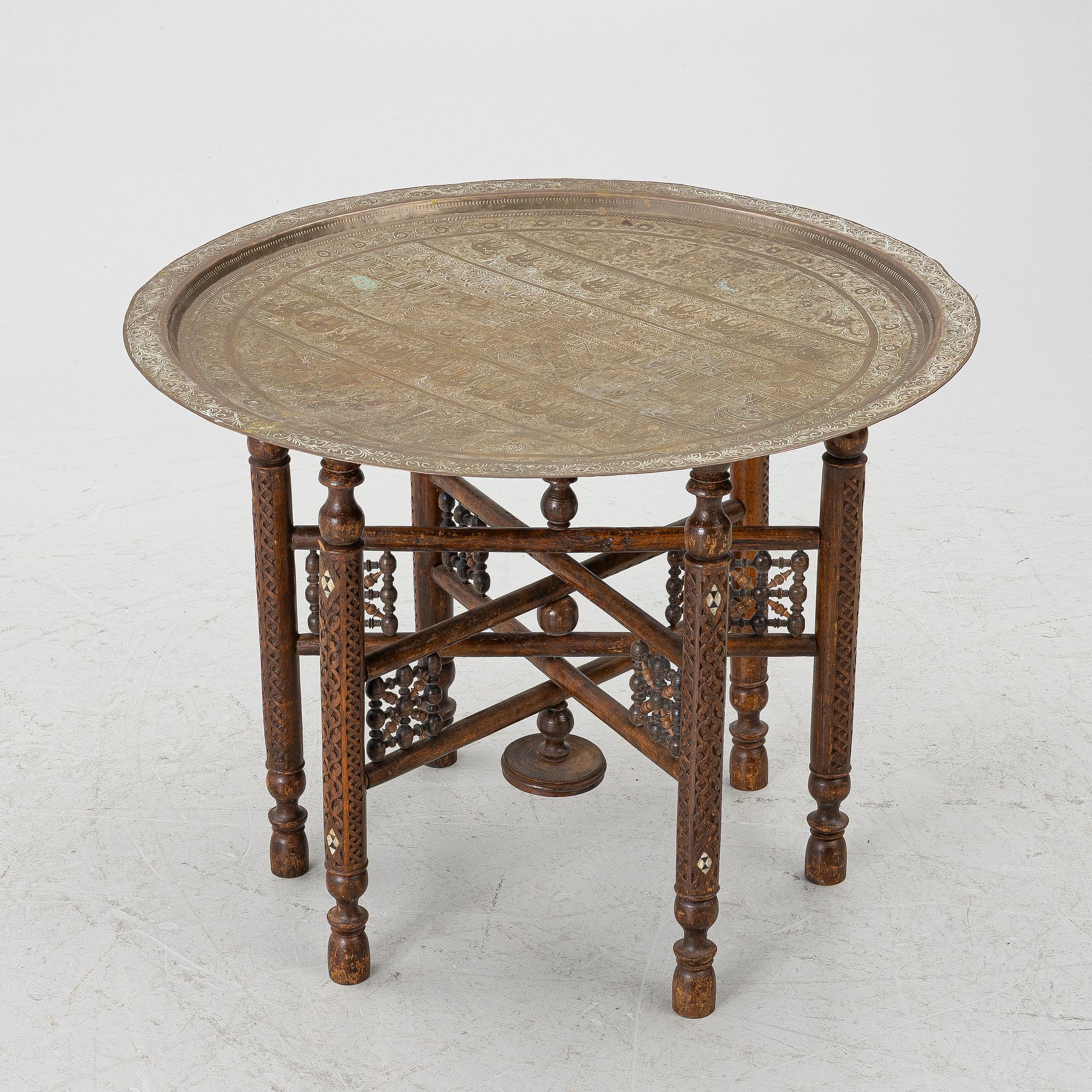 A tray table, North Africa, early 20th Century.