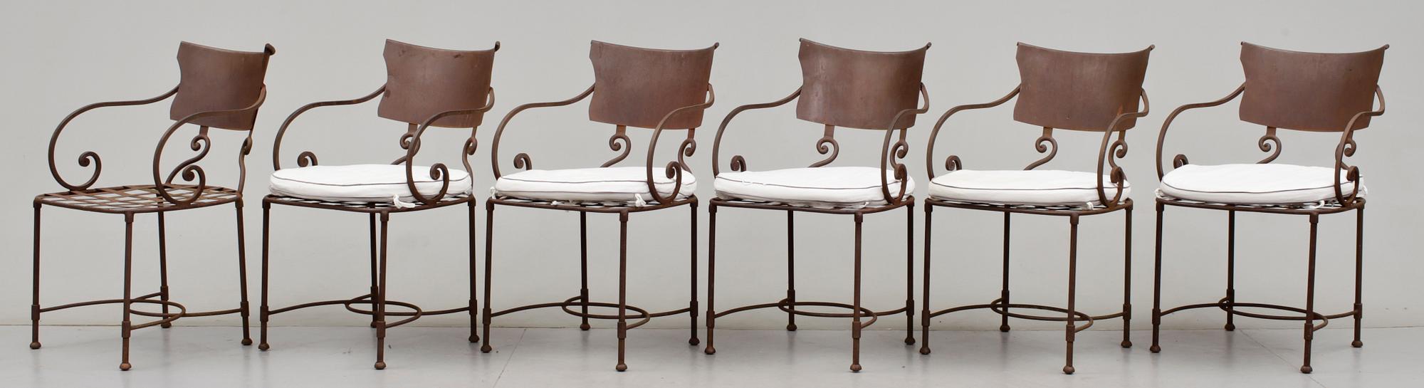 TRÄDGÅRDSSTOLAR, 6 st, 1900-tal.