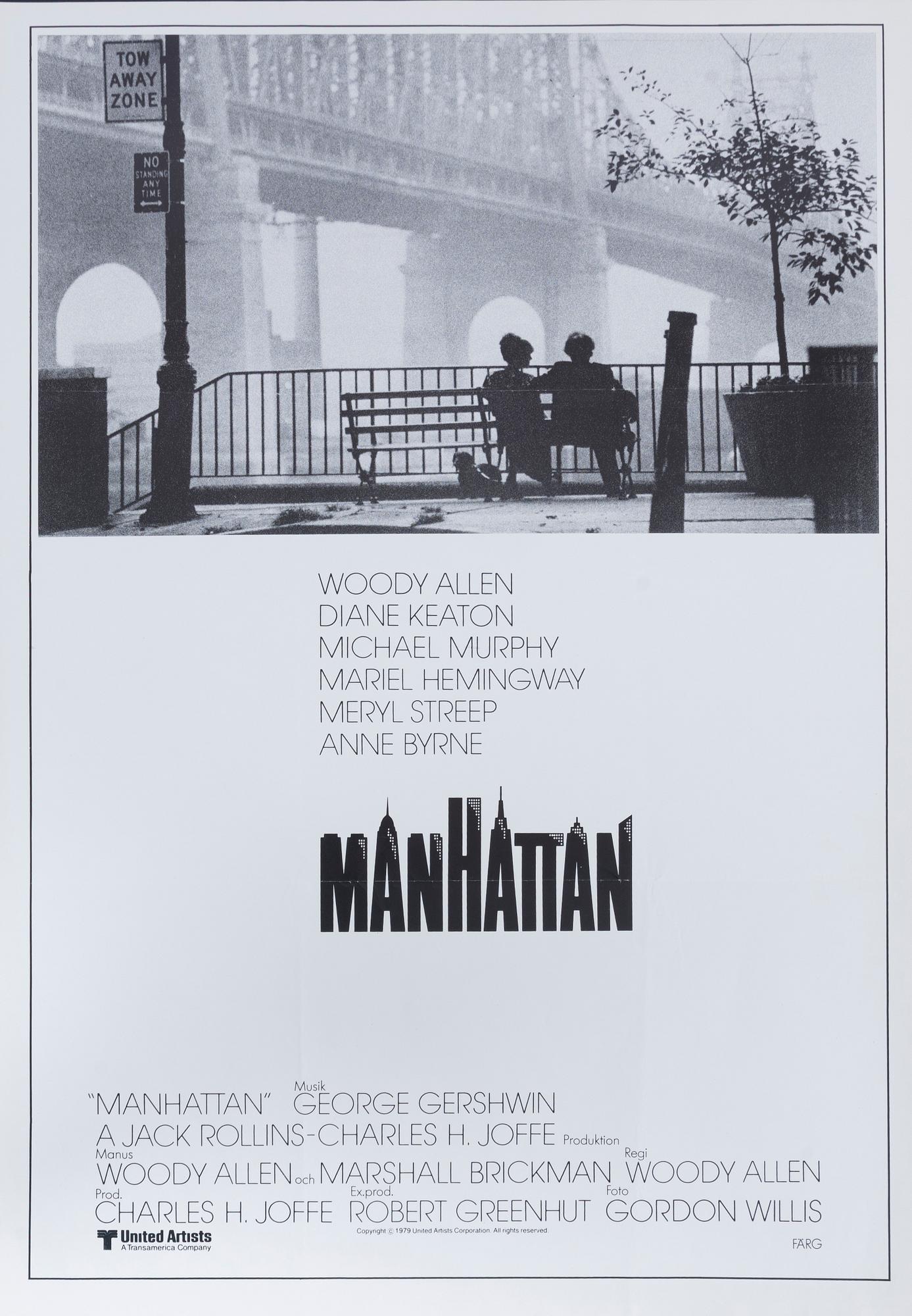 A vintage movie poster, 'Manhattan', 1979.
