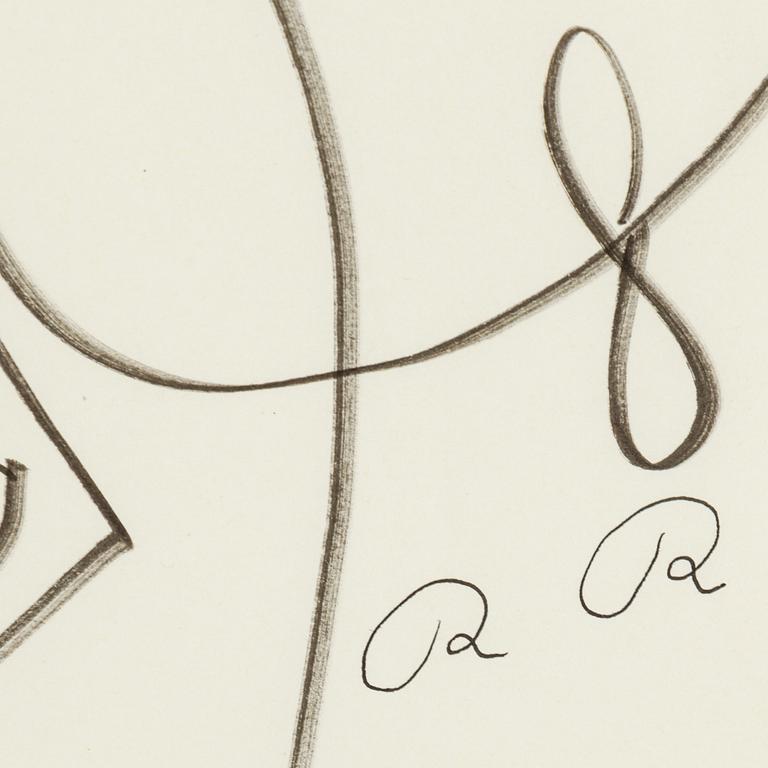 ROGER RISBERG, indian ink on paper, 2007, signed RR.