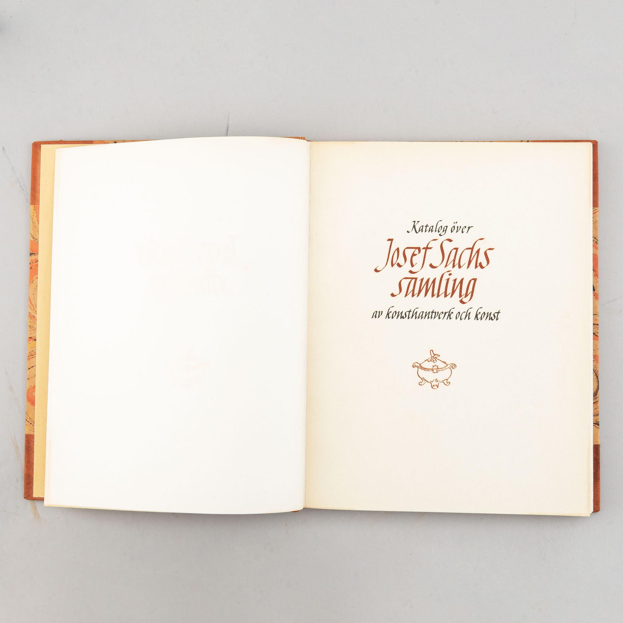 Böcker, 3 st, kataloger, bl.a. "Waldemarsuddes Konstsamling" med dedikation av Prins Eugen 1942.