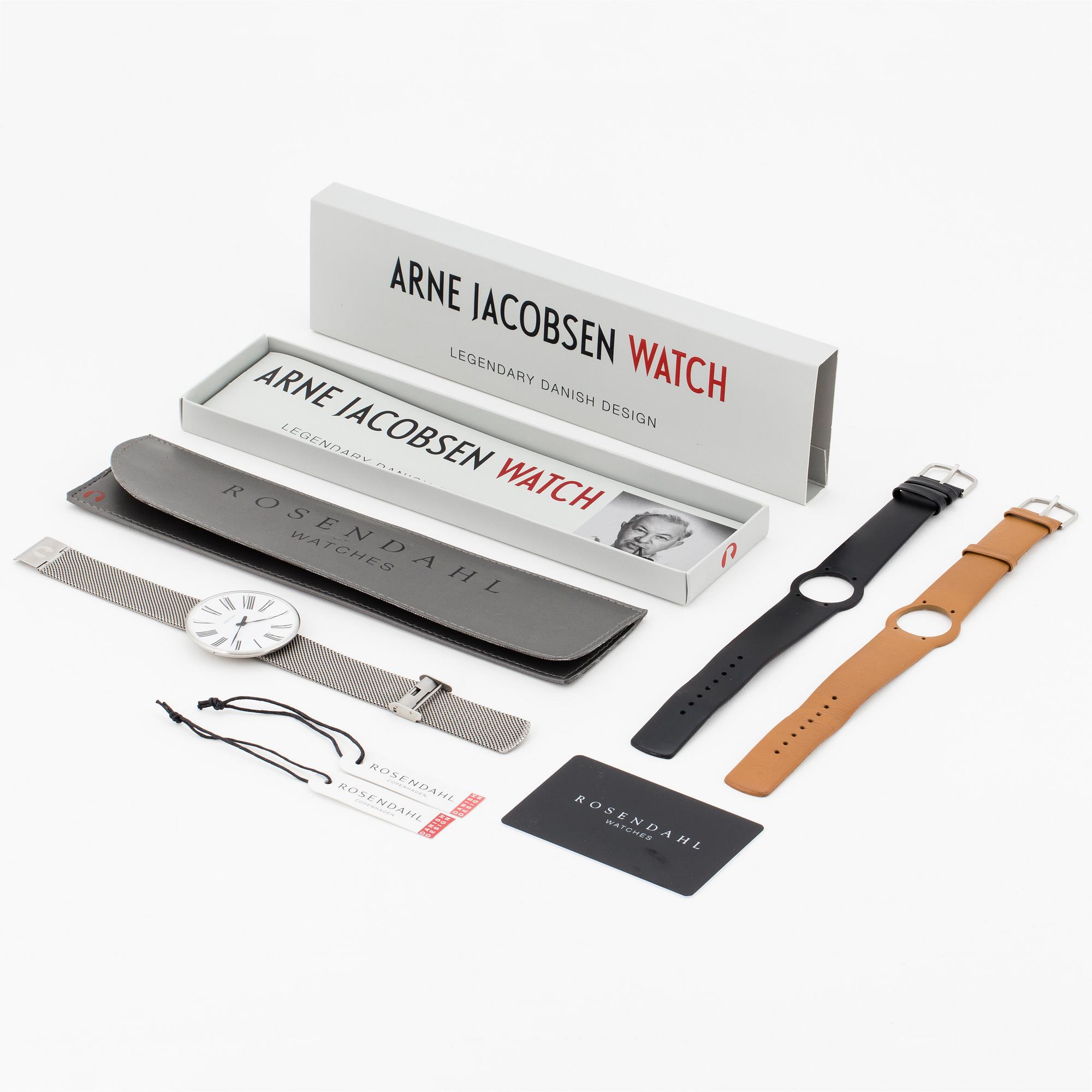 ARNE JACOBSEN, Rosendahl watches, wristwatch, 46 mm.