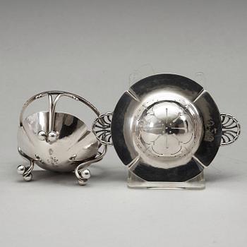 GEORG JENSEN, tesil med ställ, Köpenhamn 1915-21, 830/1000 silver,