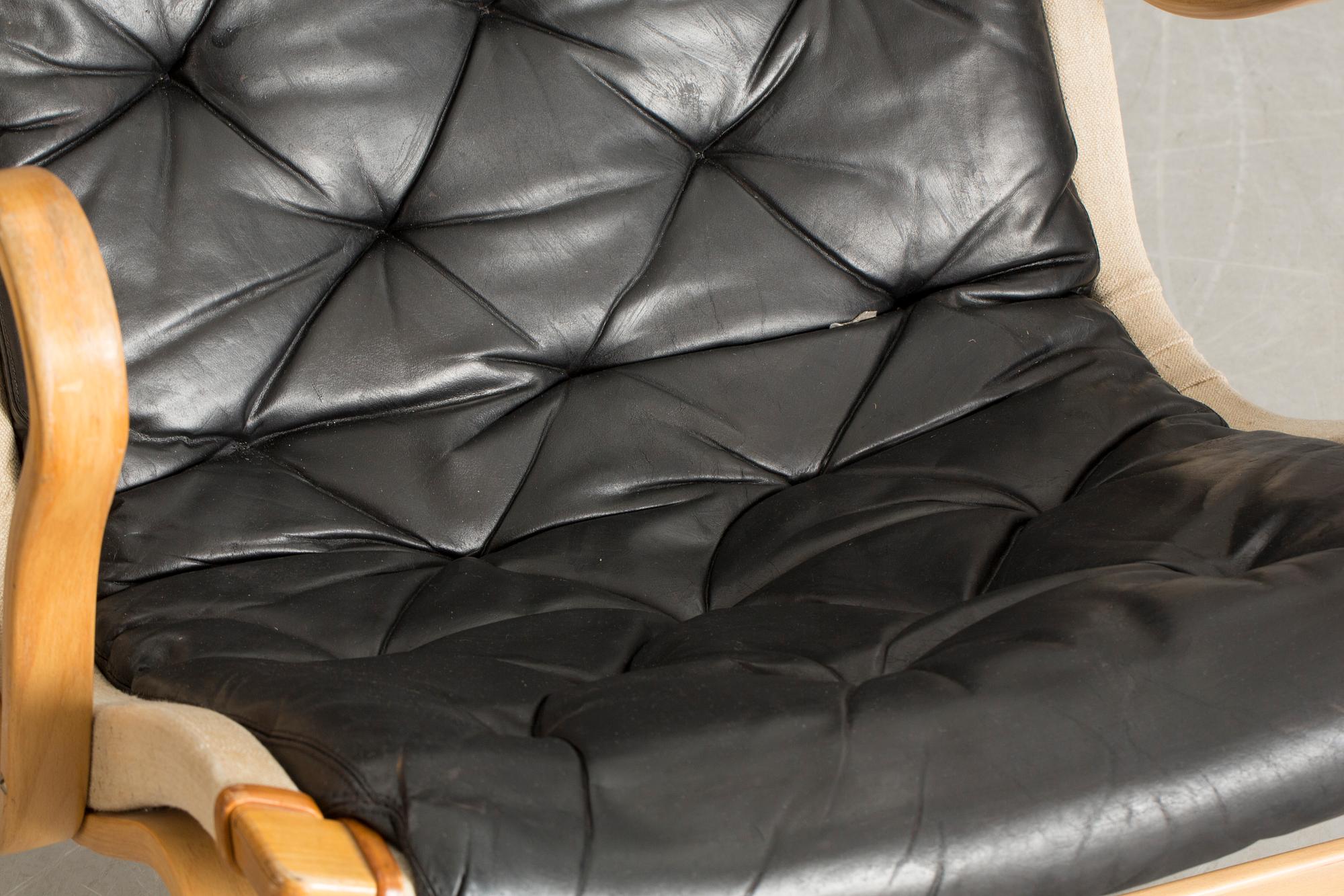 FÅTÖLJER, ett par, "Pernilla" Bruno Mathsson för DUX.