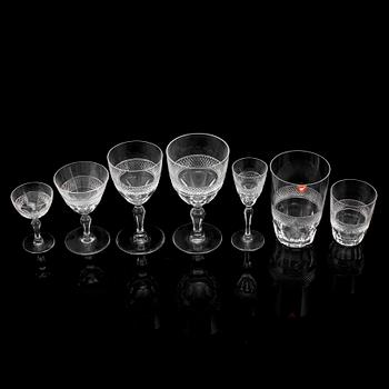 SERVIS, glas, 43 delar, "Rio", Orrefors, 1900-talets andra hälft.