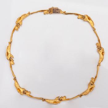BJÖRN WECKSTRÖM. A 14K gold collier, 'Orchid Psychedelic'. Lapponia 1968.