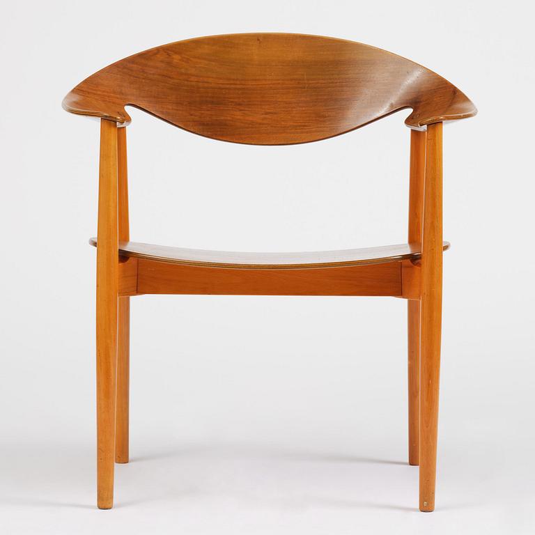 Ejner Larsen & Aksel Bender Madsen, a "Metropolitan" chair, Fritz Hansen, Denmark, 1950s.