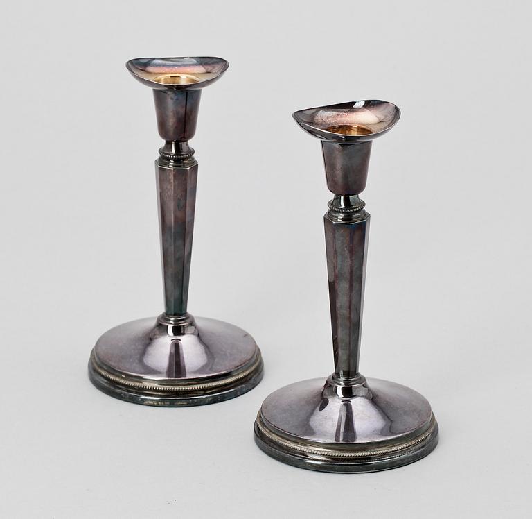 LJUSTAKAR, ett par, silver, KG Markström Guldsmeds AB, Uppsala, 1974.