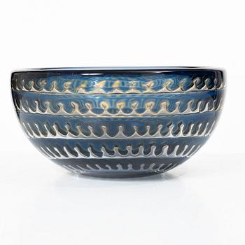 Edvin Öhrström, skål, glas, Ariel Orrefors 1976.