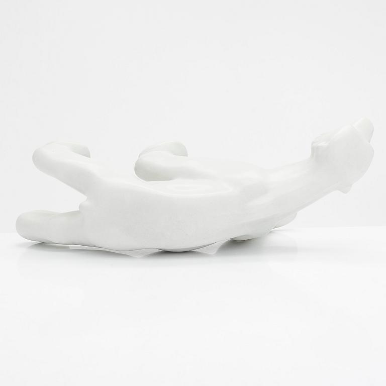 Skulptur, isbjörn, keramik, Arabia, 1960-tal.