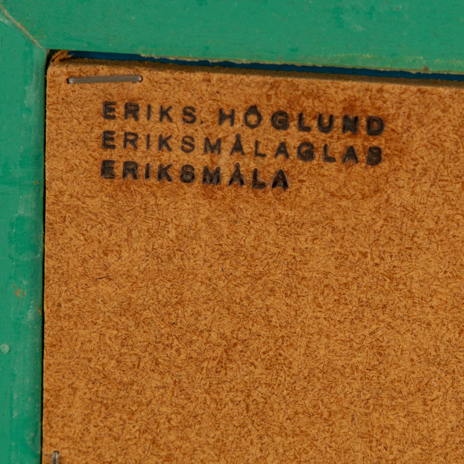 ERIK HÖGLUND, spegel, Eriksmåla Glas, 1960-tal.