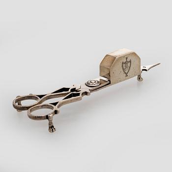 Silver candle snuffer scissors, France 1793/1794, and Paris mark 1809-19.