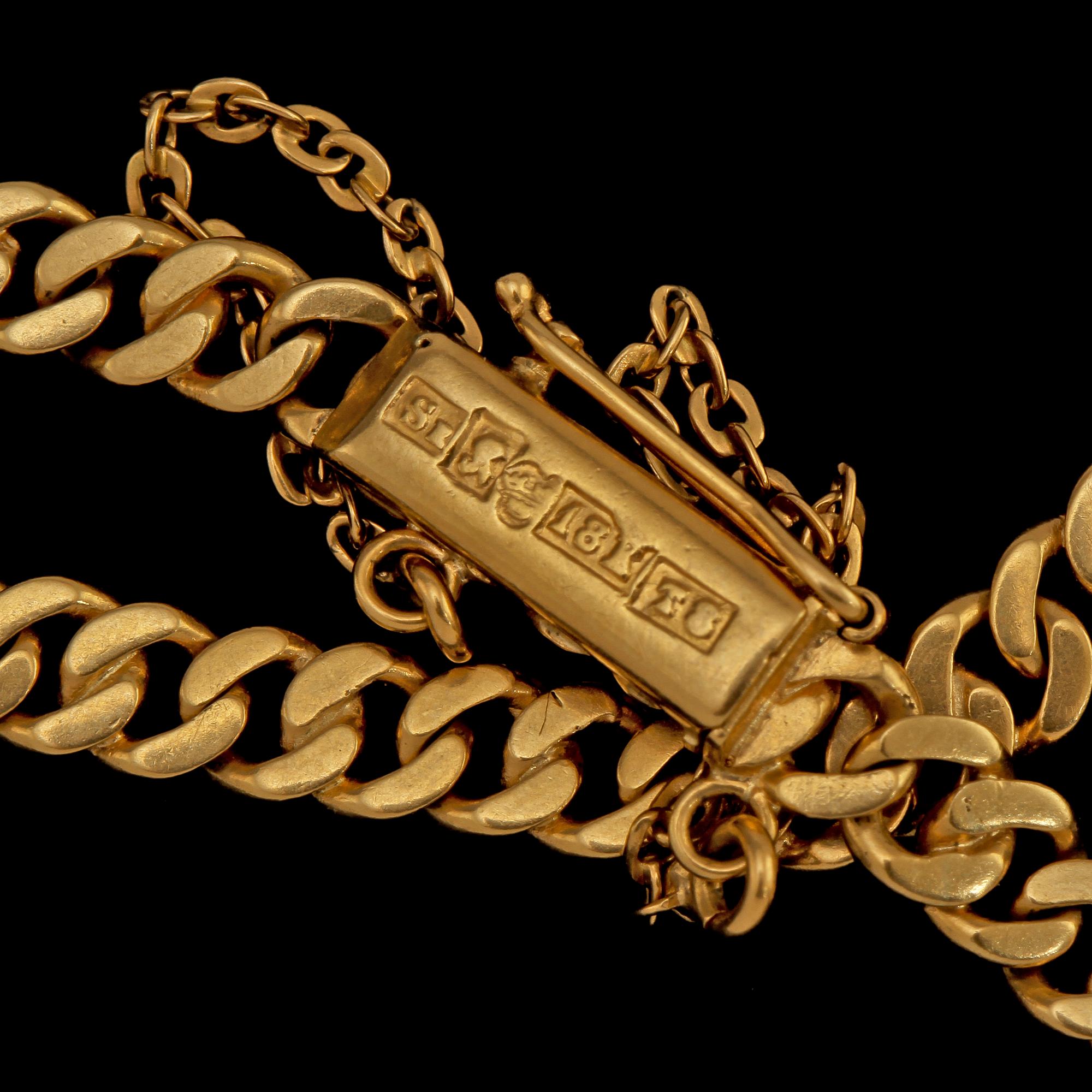 ARMLÄNK, 18k guld, stämplat SR, Köping, 1945. Vikt 7 g.